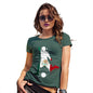 Novelty Tshirts Women Football Soccer Silhouette Mexico Women's T-Shirt Large Bottle Green