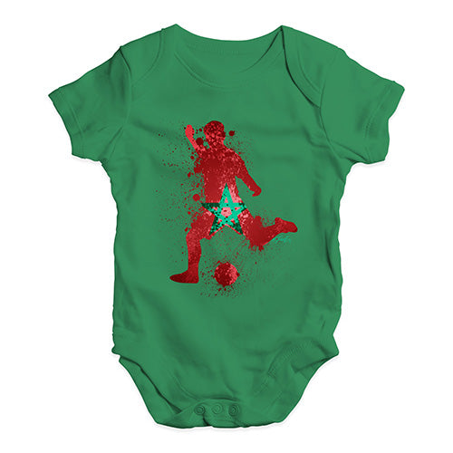 football Soccer Silhouette Morocco Baby Unisex Baby Grow Bodysuit