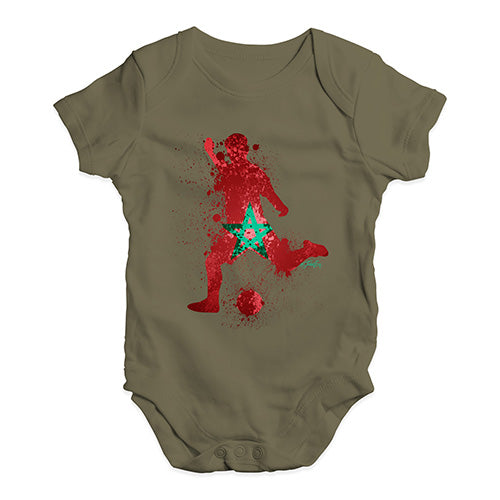 football Soccer Silhouette Morocco Baby Unisex Baby Grow Bodysuit