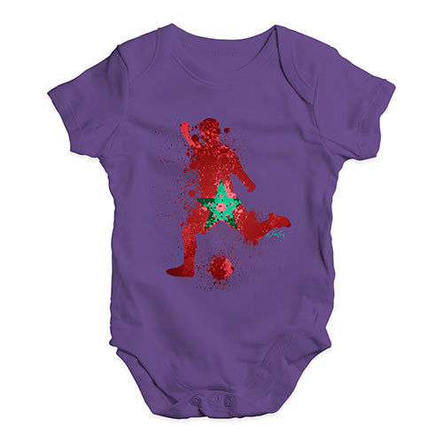 football Soccer Silhouette Morocco Baby Unisex Baby Grow Bodysuit