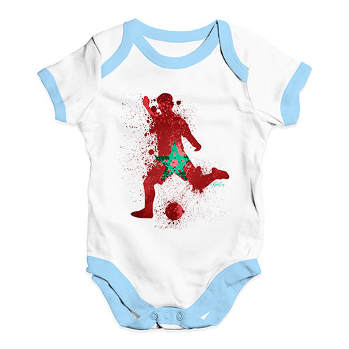 football Soccer Silhouette Morocco Baby Unisex Baby Grow Bodysuit