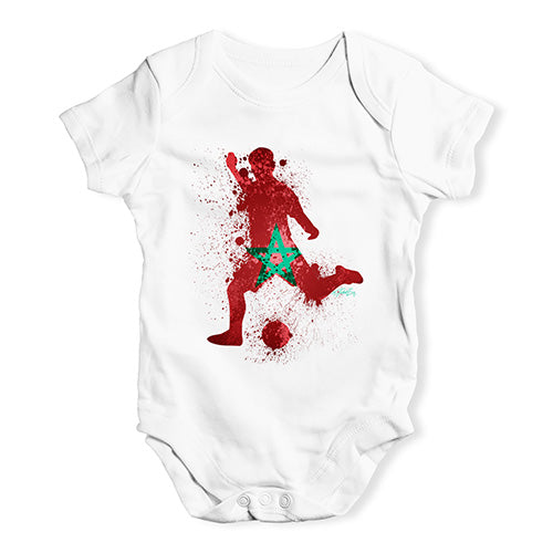 football Soccer Silhouette Morocco Baby Unisex Baby Grow Bodysuit