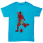 Boys Funny Tshirts Football Soccer Silhouette Morocco Boy's T-Shirt Age 12-14 Azure Blue