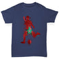 funny t shirts for boys Football Soccer Silhouette Morocco Boy's T-Shirt Age 12-14 Navy