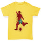 Boys Funny Tshirts Football Soccer Silhouette Morocco Boy's T-Shirt Age 7-8 Yellow