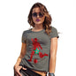 Funny Tshirts For Women Football Soccer Silhouette Morocco Women's T-Shirt X-Large Khaki