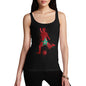 Funny Gifts For Women Football Soccer Silhouette Morocco Women's Tank Top Small Black