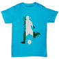 funny t shirts for boys Football Soccer Silhouette Nigeria Boy's T-Shirt Age 3-4 Azure Blue