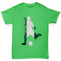 Girls funny tee shirts Football Soccer Silhouette Nigeria Girl's T-Shirt Age 5-6 Green