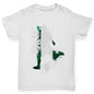 Girls funny tee shirts Football Soccer Silhouette Nigeria Girl's T-Shirt Age 9-11 White