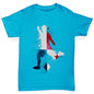 Boys Funny Tshirts Football Soccer Silhouette Panama Boy's T-Shirt Age 5-6 Azure Blue