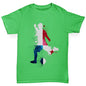 Kids Funny Tshirts Football Soccer Silhouette Panama Boy's T-Shirt Age 7-8 Green