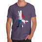 Funny Gifts For Men Football Soccer Silhouette Panama Men's T-Shirt Small Plum