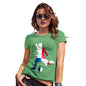 Funny Gifts For Women Football Soccer Silhouette Panama Women's T-Shirt Medium Green