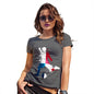 Novelty Gifts For Women Football Soccer Silhouette Panama Women's T-Shirt Large Dark Grey