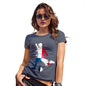 Womens Novelty T Shirt Football Soccer Silhouette Panama Women's T-Shirt X-Large Navy