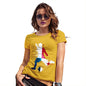 Womens Novelty T Shirt Christmas Football Soccer Silhouette Panama Women's T-Shirt Small Yellow