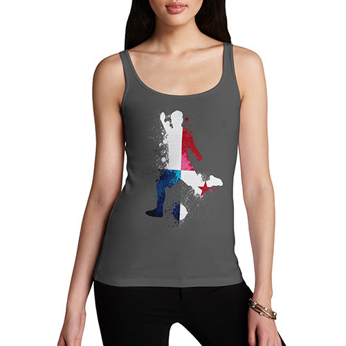 Womens Funny Tank Top Football Soccer Silhouette Panama Women's Tank Top Medium Dark Grey