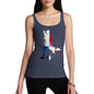 Womens Novelty Tank Top Christmas Football Soccer Silhouette Panama Women's Tank Top Medium Navy