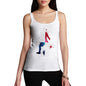 Womens Novelty Tank Top Christmas Football Soccer Silhouette Panama Women's Tank Top Small White