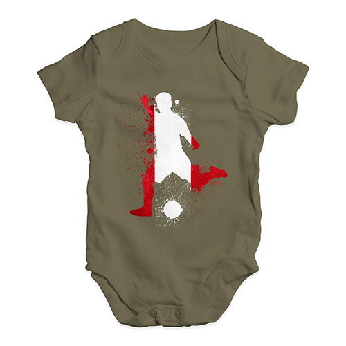 football Soccer Silhouette Peru Baby Unisex Baby Grow Bodysuit