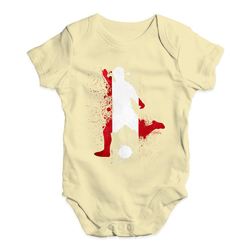 football Soccer Silhouette Peru Baby Unisex Baby Grow Bodysuit