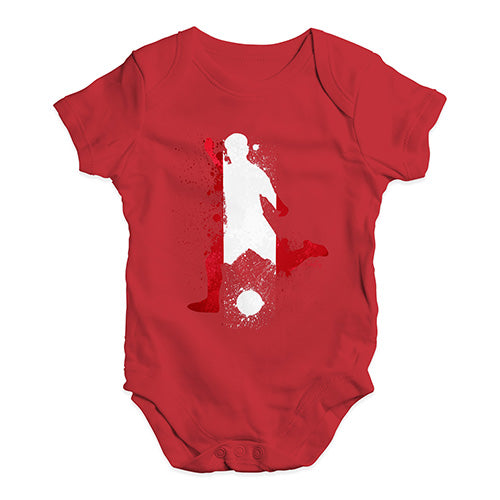 football Soccer Silhouette Peru Baby Unisex Baby Grow Bodysuit