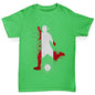 funny t shirts for girls Football Soccer Silhouette Peru Girl's T-Shirt Age 9-11 Green