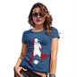 Womens Novelty T Shirt Football Soccer Silhouette Peru Women's T-Shirt Small Royal Blue