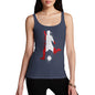 Funny Tank Tops For Women Football Soccer Silhouette Peru Women's Tank Top Small Navy