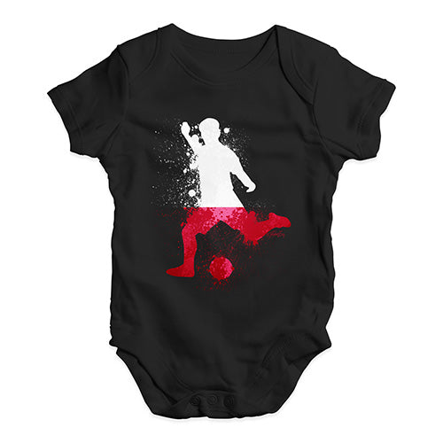 football Soccer Silhouette Poland Baby Unisex Baby Grow Bodysuit