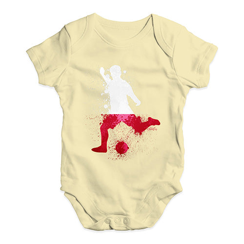 football Soccer Silhouette Poland Baby Unisex Baby Grow Bodysuit