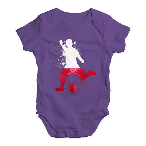 football Soccer Silhouette Poland Baby Unisex Baby Grow Bodysuit