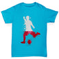 Boys novelty tees Football Soccer Silhouette Poland Boy's T-Shirt Age 5-6 Azure Blue