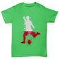 Boys funny tee shirts Football Soccer Silhouette Poland Boy's T-Shirt Age 7-8 Green