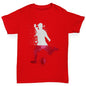 funny t shirts for boys Football Soccer Silhouette Poland Boy's T-Shirt Age 7-8 Red