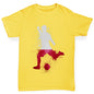 Boys Funny Tshirts Football Soccer Silhouette Poland Boy's T-Shirt Age 3-4 Yellow