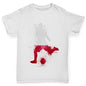 Novelty Tees For Girls Football Soccer Silhouette Poland Girl's T-Shirt Age 12-14 White