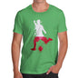 Mens T-Shirt Funny Geek Nerd Hilarious Joke Football Soccer Silhouette Poland Men's T-Shirt X-Large Green