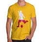 Funny T Shirts For Men Football Soccer Silhouette Poland Men's T-Shirt X-Large Yellow