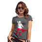 Funny Tee Shirts For Women Football Soccer Silhouette Poland Women's T-Shirt Small Dark Grey