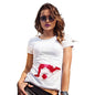 Novelty Gifts For Women Football Soccer Silhouette Poland Women's T-Shirt Small White