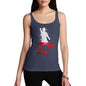 Womens Novelty Tank Top Football Soccer Silhouette Poland Women's Tank Top Medium Navy