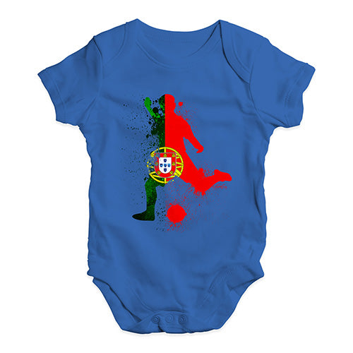 football Soccer Silhouette Portugal Baby Unisex Baby Grow Bodysuit