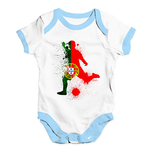 football Soccer Silhouette Portugal Baby Unisex Baby Grow Bodysuit