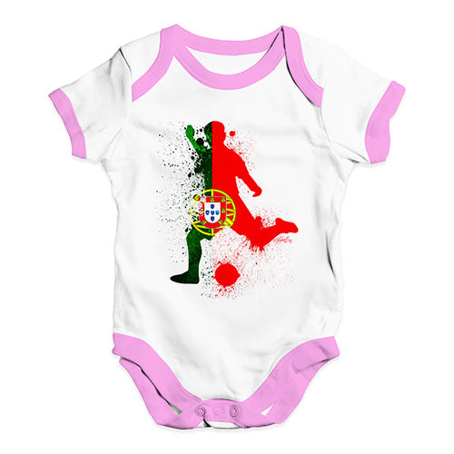 football Soccer Silhouette Portugal Baby Unisex Baby Grow Bodysuit