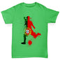 Novelty Tees For Girls Football Soccer Silhouette Portugal Girl's T-Shirt Age 9-11 Green