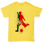 Novelty Tees For Girls Football Soccer Silhouette Portugal Girl's T-Shirt Age 9-11 Yellow