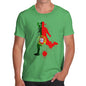 Novelty Tshirts Men Funny Football Soccer Silhouette Portugal Men's T-Shirt Small Green