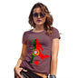 Womens Novelty T Shirt Football Soccer Silhouette Portugal Women's T-Shirt Large Burgundy